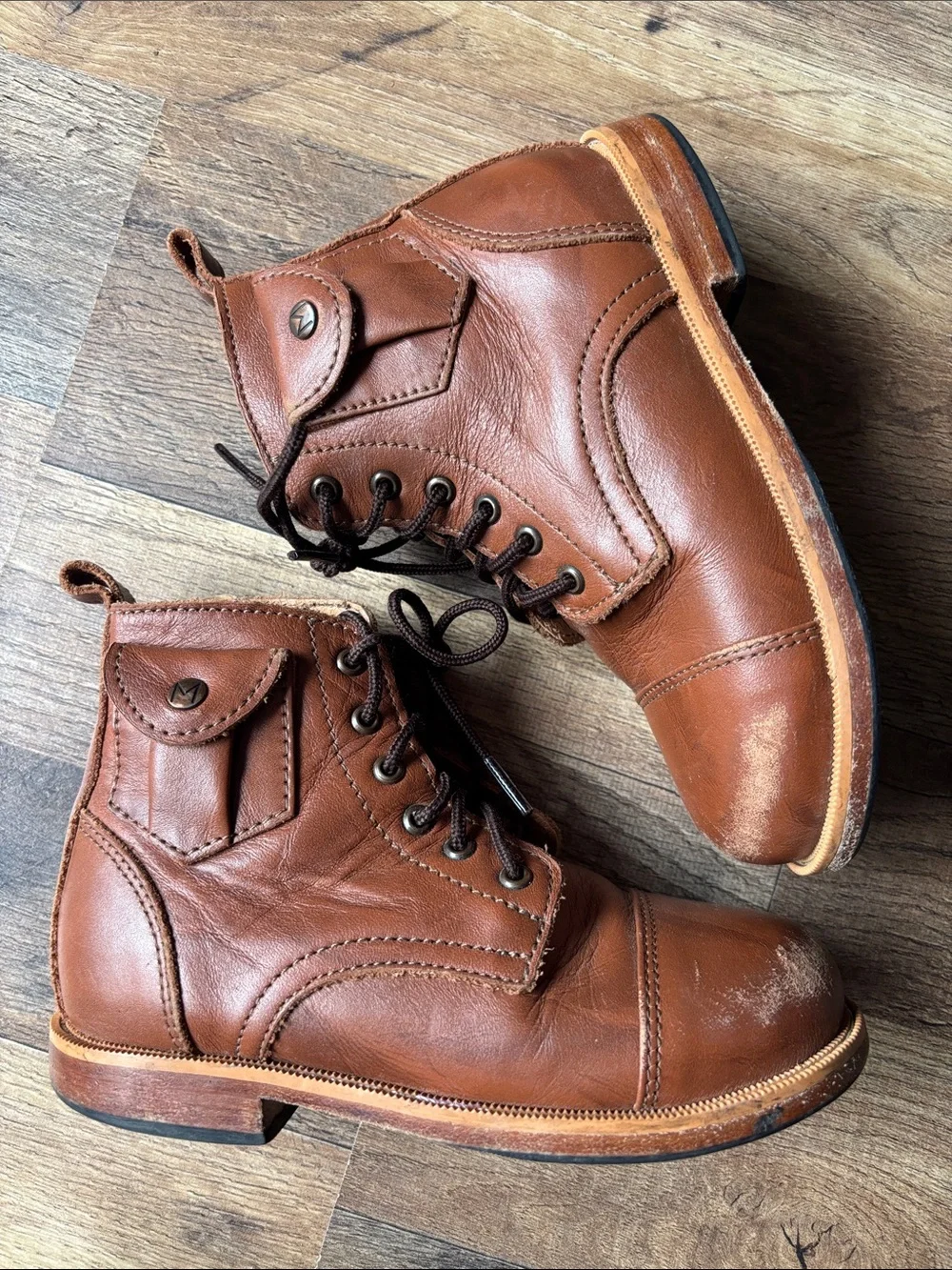 Mikoleon Brown Heirloom Luxe Leather Boots size 29 or 11.5